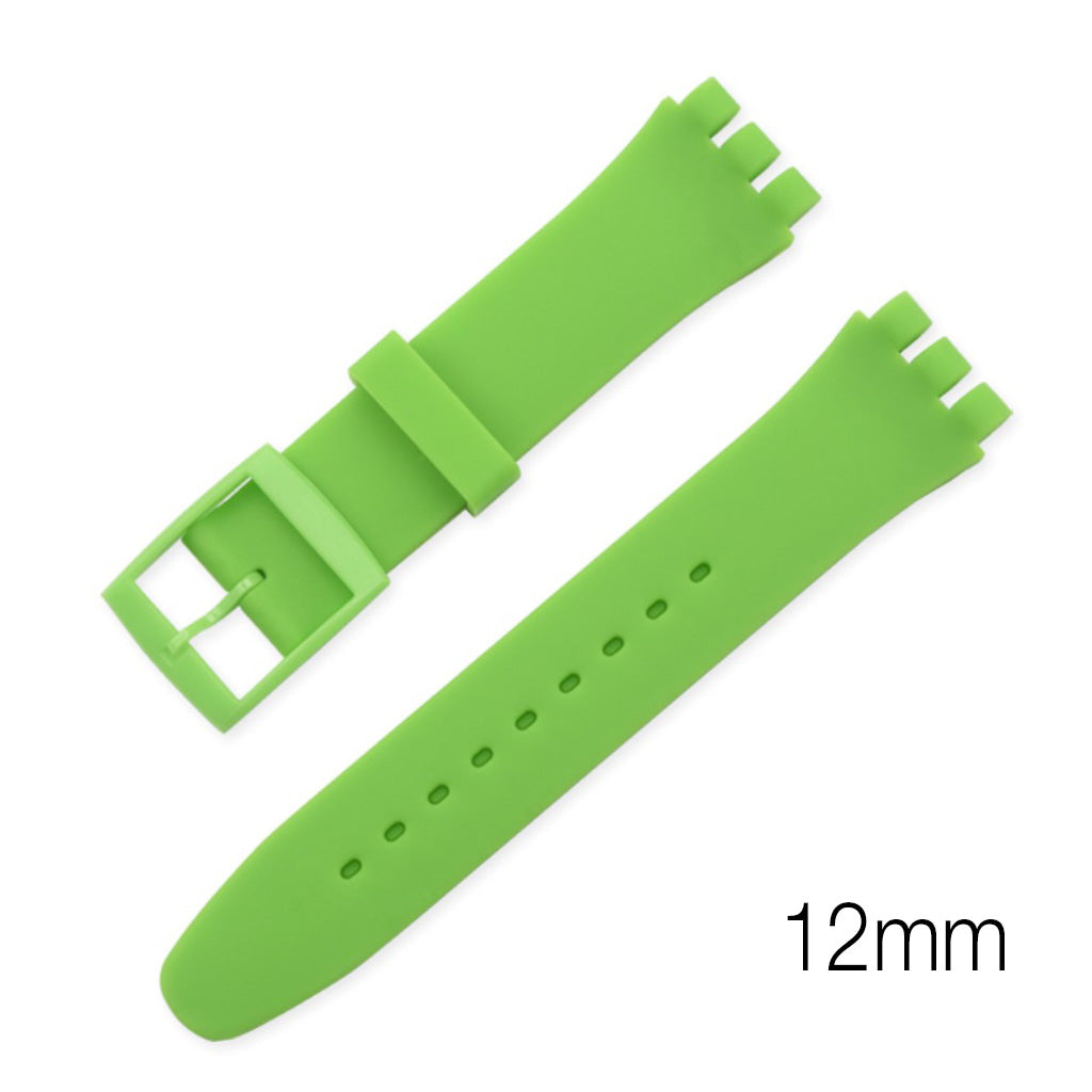 12 mm eenvoudige siliconenn horlogeband - Groen