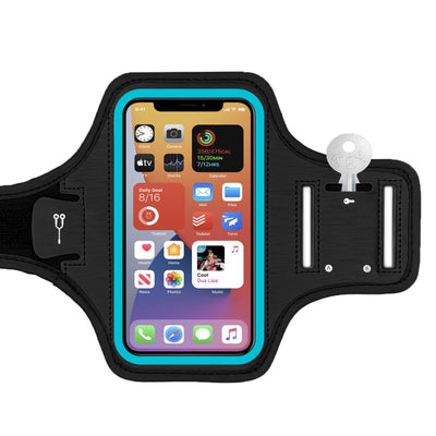 Brassard sportif de fitness universel pour téléphone de 6,5 pouces - Bleu