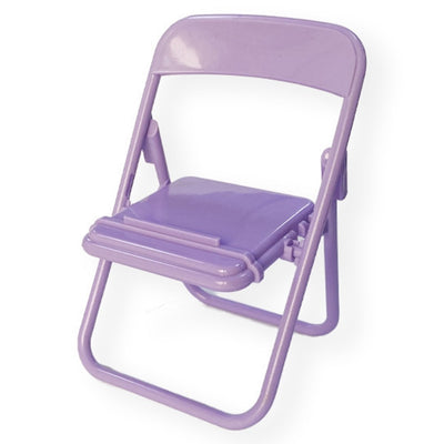 Support universel pour téléphone portable pliable en forme de chaise - Violet