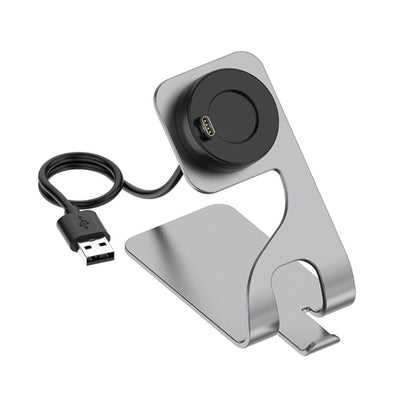 Oplaaddock in metallic stijl voor Garmin horloge - Grijs