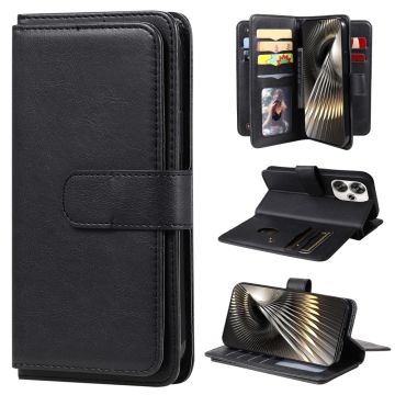 10-slot portemonnee-etui voor Xiaomi Redmi Turbo 3 / Xiaomi Poco F6 - Zwart