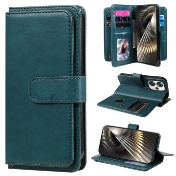 10-slot portemonnee-etui voor Xiaomi Redmi Turbo 3 / Xiaomi Poco F6 - Groen