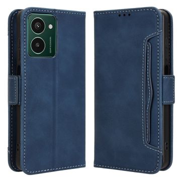 Lederen portemonnee hoesje met moderne vormgeving voor HMD Pulse / HMD Pulse Pro / HMD Pulse Plus - Blauw
