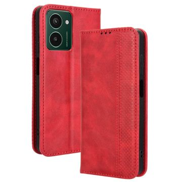 Bofink Vintage HMD Pulse / HMD Pulse Pro / HMD Pulse Plus leren beschermhoesje - Rood