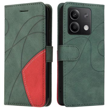 Gestructureerde leren case met strap voor Xiaomi Redmi Note 13 - Groen