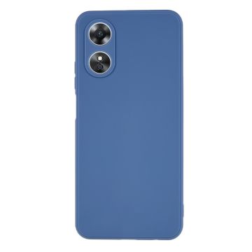 Met microvezel gevoerde zachte rubberen telefoonhoes voor Oppo A17 - Lavendel Grijs