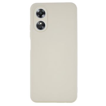 Met microvezel gevoerde zachte rubberen telefoonhoes voor Oppo A17 - Wit