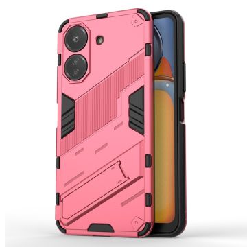 Schokbestendige hybride hoes met een moderne touch voor Xiaomi Redmi 13C / Xiaomi Poco C65 - Rood