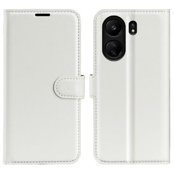 Classic Xiaomi Redmi 13C / Xiaomi Poco C65 leren flip hoesje - Wit