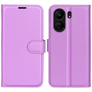 Classic Xiaomi Redmi 13C / Xiaomi Poco C65 leren flip hoesje - Purper