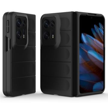 Zachte gripvormige cover voor Oppo Find N2 - Zwart