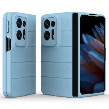 Zachte gripvormige cover voor Oppo Find N2 - Babyblauw