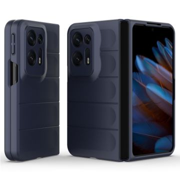Zachte gripvormige cover voor Oppo Find N2 - Donkerblauw