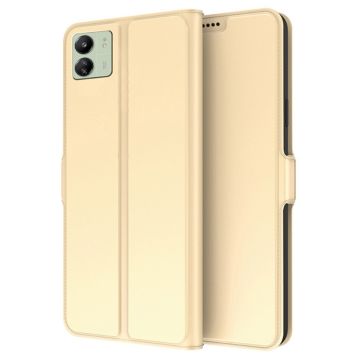 Zachte en dunne premium PU leren case voor Xiaomi Redmi 13C / Xiaomi Poco C65 - Goud