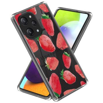 Deco Xiaomi Redmi 12 / Xiaomi Poco M6 Pro telefoonhoesje - Aardbei