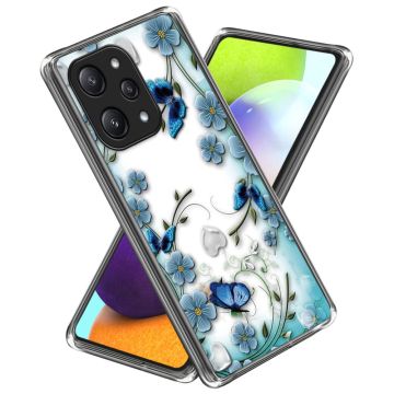 Deco Xiaomi Redmi 12 / Xiaomi Poco M6 Pro telefoonhoesje - Vlinder En Bloem