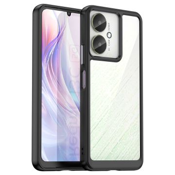 Xiaomi Redmi 13C / Xiaomi Redmi 13R / Xiaomi Poco C65 slimme acrylhoes - Zwart