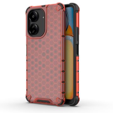 Bofink Honingraat Xiaomi Redmi 13C / Xiaomi Poco C65 hoesje - Rood