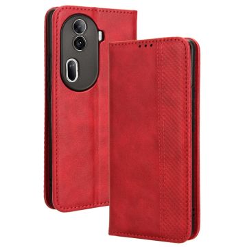 Bofink Vintage Oppo Reno11 / Oppo Reno11 Pro leren beschermhoesje - Rood