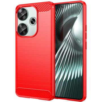 Carbon Flex Xiaomi Poco F6 / Xiaomi Redmi Turbo 3 hoesje - Rood