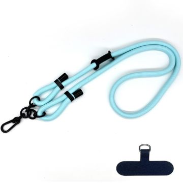 Polyester Touw Verstelbaar Telefoonkoord met Riem - Blauw