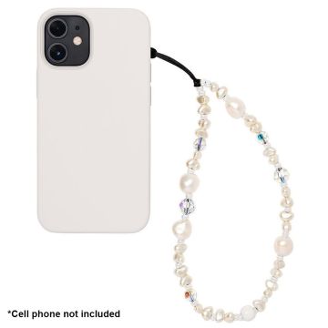 Beaded Wrist Strap 32cm and 5cm Cute Phone Charms Strap Pearl Bracelet Wrist Strap