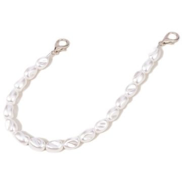 Phone Lanyard Wrist Strap Faux Pearl Cell Phone Charms Chain Wristlet, Total Length: 31cm