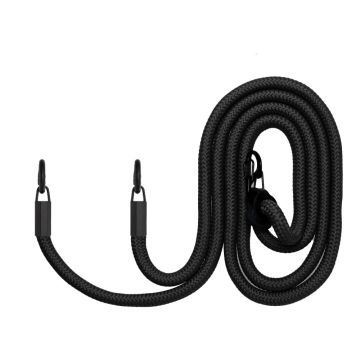 Universele dubbele ring telefoon draagriem - Zwart