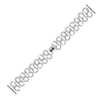 Garmin D2 Air X10 / Bounce Vervangend bandje Strass steentjes Decor Alloy Smartwatch bandje - Zilver