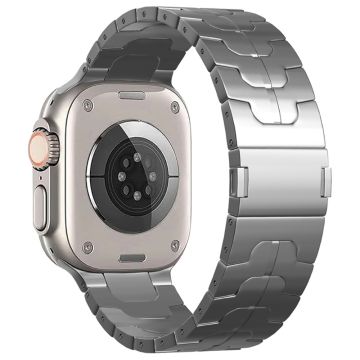 Apple Watch Series 49mm - 45mm - 44mm - 42mm Magnetisch Titanium Alloy horlogebandje - Grijs