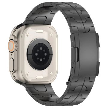 Apple Watch Series 49mm - 45mm - 44mm - 42mm Titanium Alloy Koord - Zwart