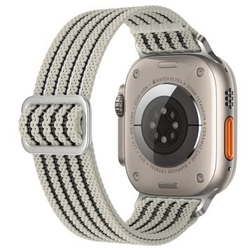 Ademend Nylon Koord Apple Watch Series 41mm - 40mm - 38mm Polsband - Sterlicht