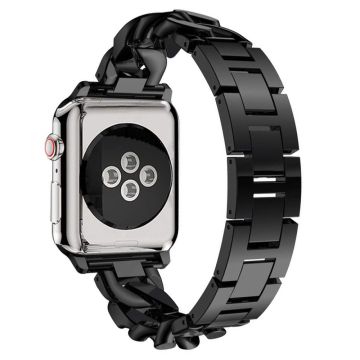 Apple Watch Series 49mm - 45mm - 44mm - 42mm Metalen horlogebandje - Zwart