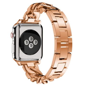 Apple Watch Series 49mm - 45mm - 44mm - 42mm Metalen horlogebandje - Rose Goud