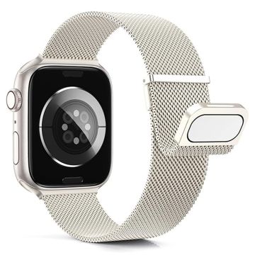 KALEBOL Apple Watch Series 49mm - 45mm - 44mm - 42mm Milanees magnetisch horlogebandje - Sterlicht