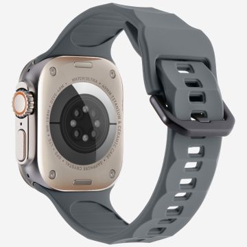 KALEBOL Apple Watch Series 49mm - 45mm - 44mm - 42mm Siliconen Sport horlogebandje - Donkergrijs