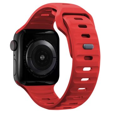 KALEBOL Apple Watch Series 49mm - 45mm - 44mm - 42mm Siliconen horlogeband - Rood