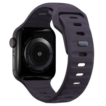 KALEBOL Apple Watch Series 49mm - 45mm - 44mm - 42mm Siliconen horlogeband - Karmozijnrode Kers