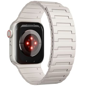 Apple Watch Series 49mm - 45mm - 44mm - 42mm Magnetisch Siliconen Horlogebandje - Sterlicht