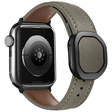 KALEBOL Apple Watch Series 49mm - 45mm - 44mm - 42mm Echt koe lederen band - Tan