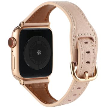 Apple Watch Series 49mm - 45mm - 44mm - 42mm Watch Strap - Pink+Rose Gold Buckle