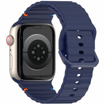 Siliconen bandje voor Apple Watch Series 49mm - 45mm - 44mm - 42mm - Marineblauw