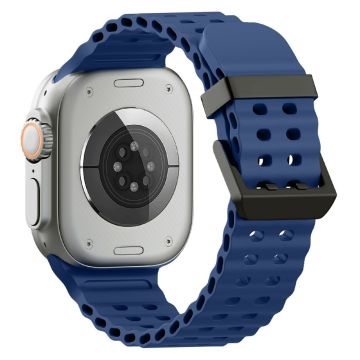 Siliconen bandje voor Apple Watch Series 49mm - 45mm - 44mm - 42mm - Middernachtblauw