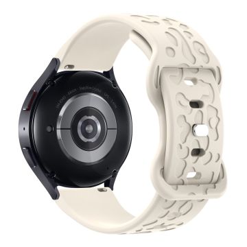 KALEBOL 20mm Siliconen Bandje voor Huawei Watch GT 3 42mm / GT 3 Pro 43mm Luipaard Textuur Horlogebandje - Starlight