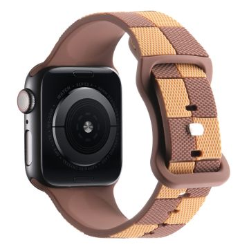 KALEBOL Strap for Apple Watch Series 49mm - 45mm - 44mm - 42mm Silicone Band - Brown