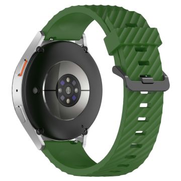 KALEBOL 20 mm siliconenn band voor Huawei Watch GT 3 42mm / GT 3 Pro 43mm horlogebandje met bandenpatroon - Legergroen