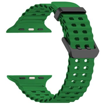 Silicone Strap for Apple Watch Series 49mm - 45mm - 44mm - 42mm Ocean Band - Green