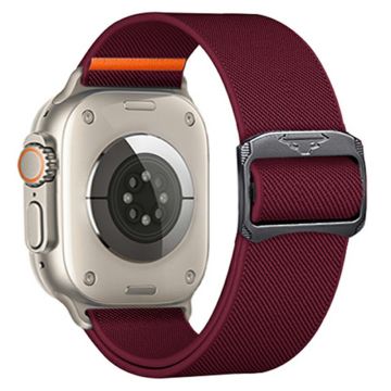 Nylon Strap for Apple Watch Series 49mm - 45mm - 44mm - 42mm Band - Wine Red