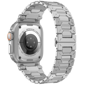 Strap for Apple Watch Series 49mm - 45mm - 44mm - 42mm Stainless Steel Band - Silver