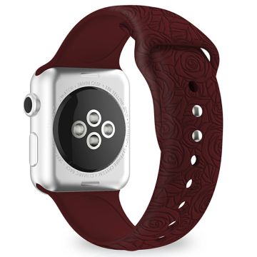 Watch Strap for Apple Watch Series 49mm - 45mm - 44mm - 42mm - Rose Wine Red